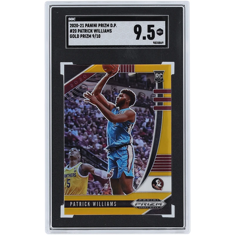 Patrick Williams Florida State Seminoles 2020-21 Panini Prizm DP Gold Prizm #20 #9/10 SGC Authenticated 9.5 Rookie Card