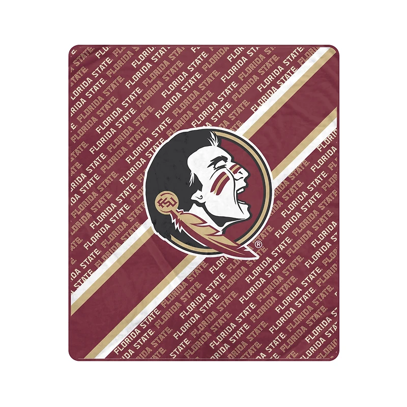 Pegasus Florida State Seminoles 60" x 70" Diagonal Lined Wordmark Ultra Soft Blanket