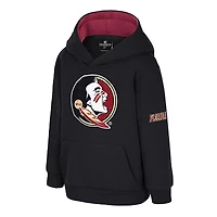 Toddler Colosseum  Black Florida State Seminoles Big Logo Volume Fleece Pullover Hoodie