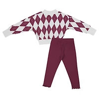 Toddler Colosseum White Florida State Seminoles The Dealio Sweater and Leggings Set