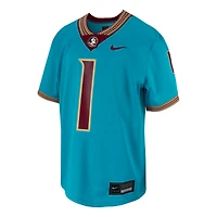 Maillot de jeu réplique intouchable Nike n° 1 turquoise des Florida State Seminoles pour tout-petit
