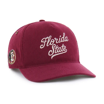 Casquette ajustable unisexe en velours côtelé Golden Age des Florida State Seminoles, modèle Garnet '47