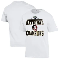 Unisex Champion  White Florida State Seminoles 2025 NCAA Women's Soccer National Champions Locker Room T-Shirt