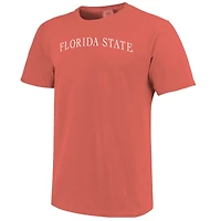 Unisex  Coral Florida State Seminoles Comfort Colors Fashion Color Arch T-Shirt
