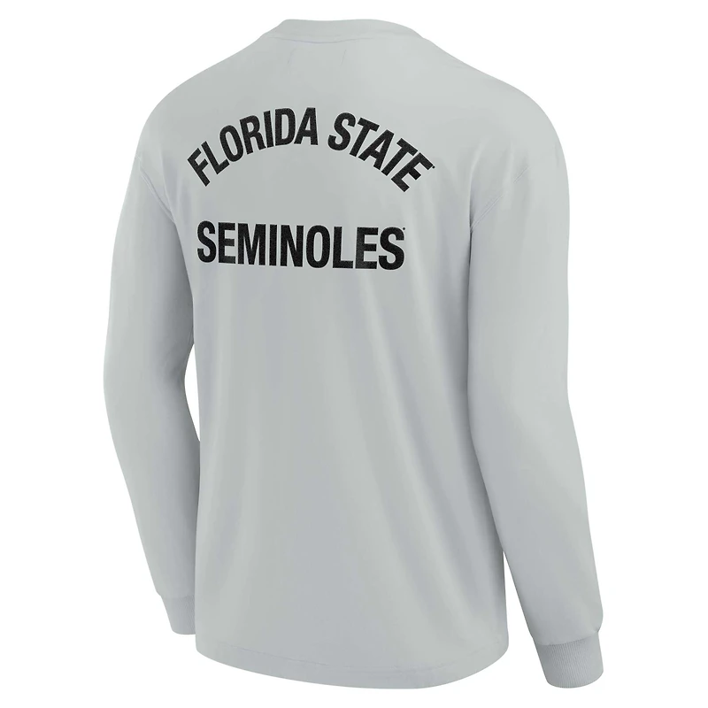 Unisex Fanatics Gray Florida State Seminoles Elements Super Soft Long Sleeve T-Shirt