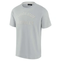 T-shirt unisexe Fanatics gris Florida State Seminoles Elements super doux à manches courtes