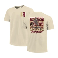 Unisex Image One  Natural Florida State Seminoles Hyper Local Statue T-Shirt