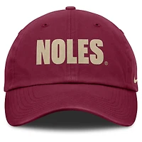 Casquette ajustable Nike Garnet Florida State Seminoles Local Club unisexe