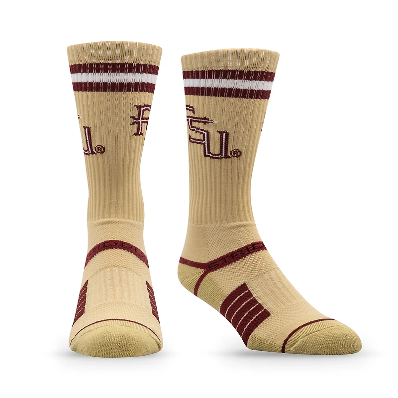 Chaussettes unisexes Strideline Premium avec logo de fan des Florida State Seminoles
