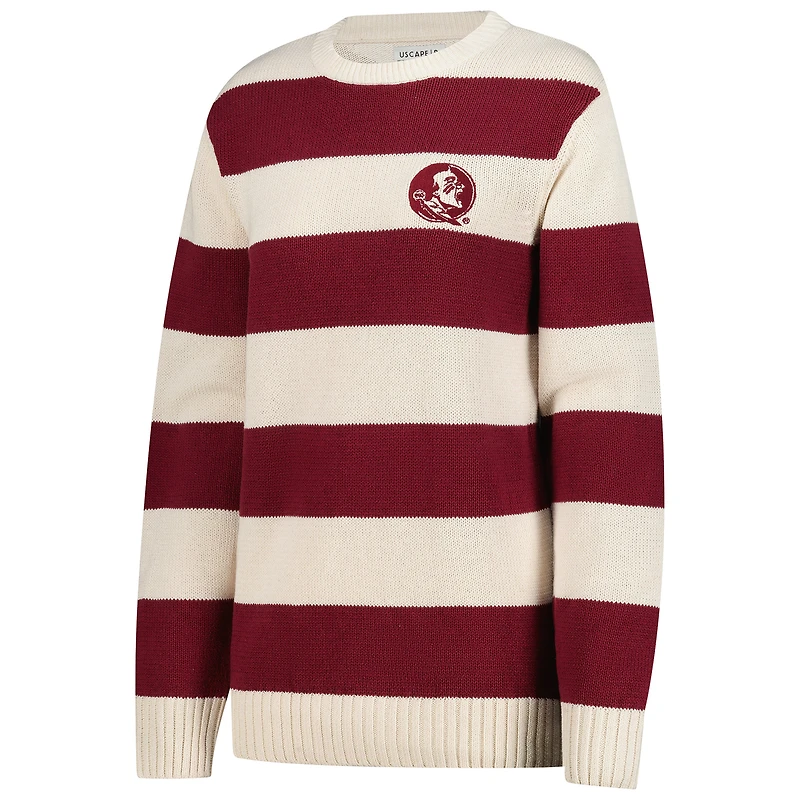 Pull unisexe Uscape Apparel crème Florida State Seminoles Renew Knit Stadium