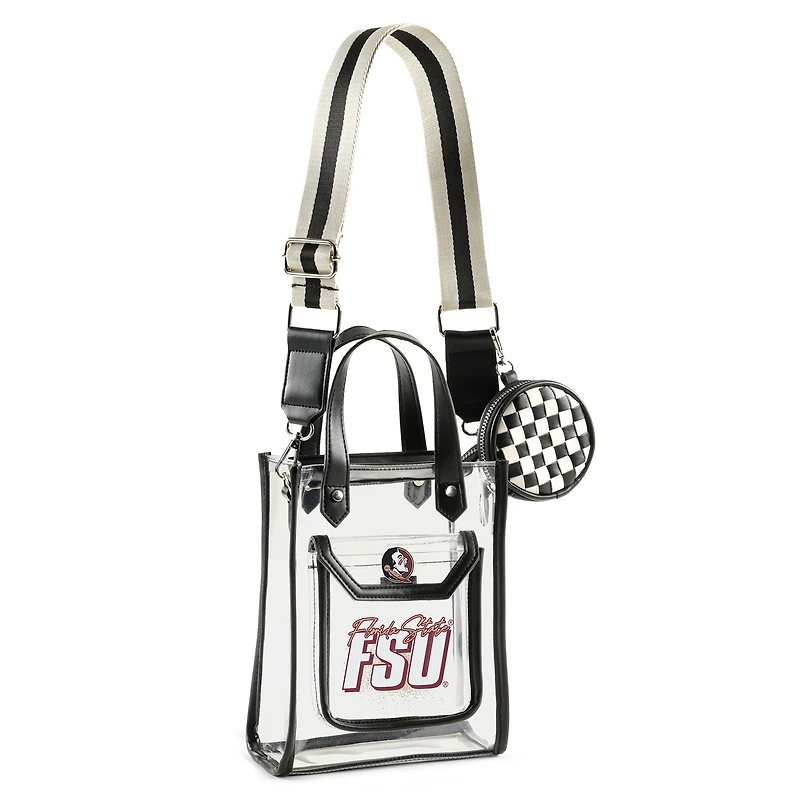 WEAR by Erin Andrews Florida State Seminoles Clear Stadium Crossbody Purse with Coin Pouch