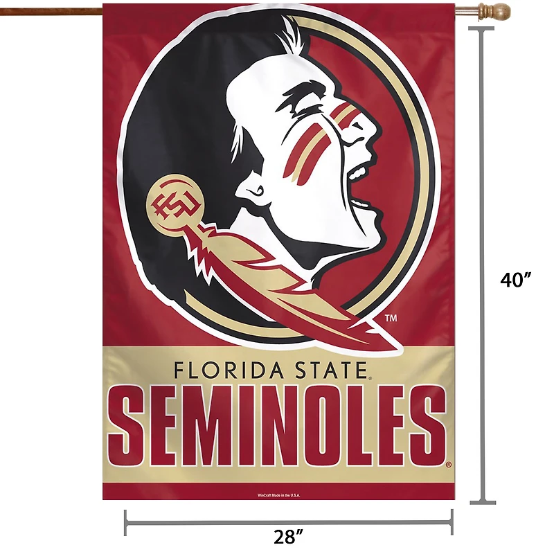 WinCraft Florida State Seminoles 28" x 40" Big Logo House Flag