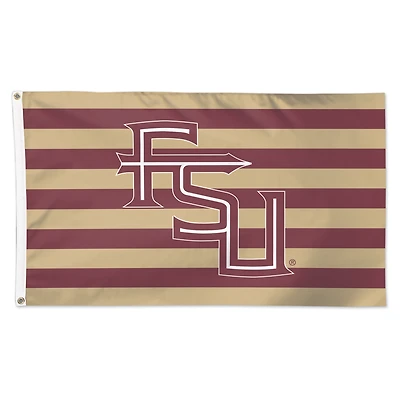 Drapeau WinCraft Florida State Seminoles 3' x 5' à rayures de luxe, simple face