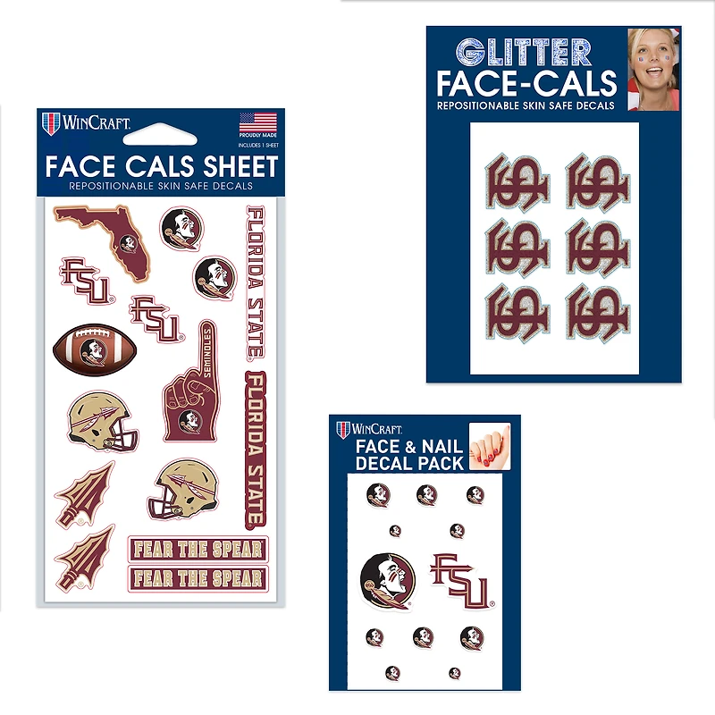 Ensemble de tatouages sans eau WinCraft Florida State Seminoles 4" x 7"