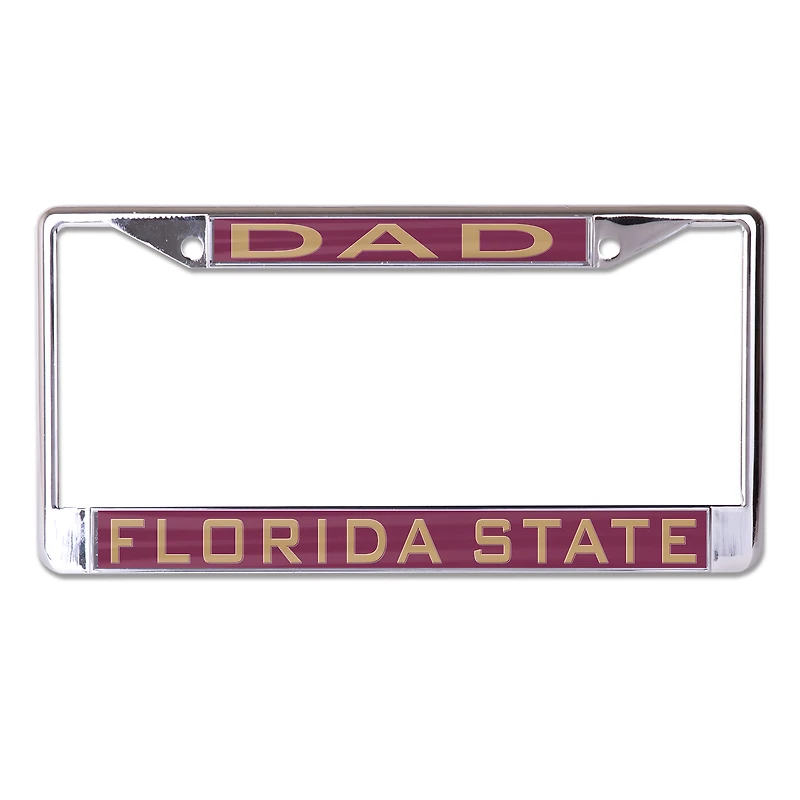 Cadre de plaque d'immatriculation WinCraft Florida State Seminoles S/L Dad