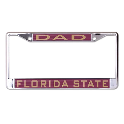 Cadre de plaque d'immatriculation WinCraft Florida State Seminoles S/L Dad