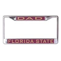 Cadre de plaque d'immatriculation WinCraft Florida State Seminoles S/L Dad