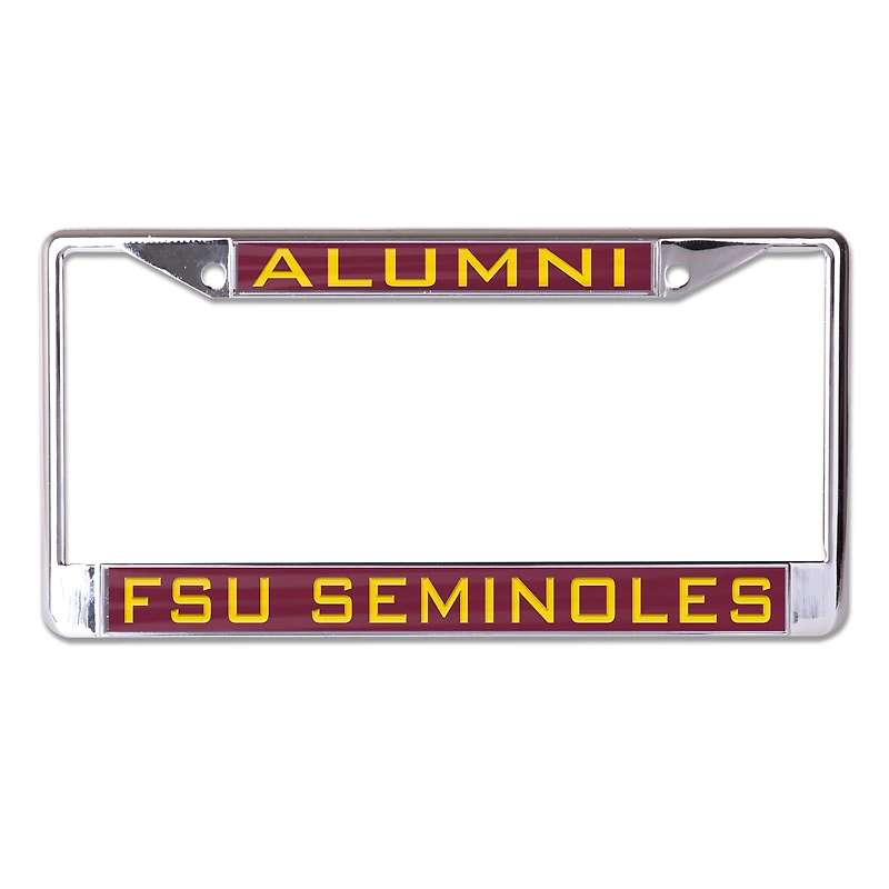 Cadre de plaque d'immatriculation WinCraft Florida State Seminoles S/L School Alumni