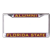 Cadre de plaque d'immatriculation WinCraft Florida State Seminoles S/L, nom de l'école, ancien élève