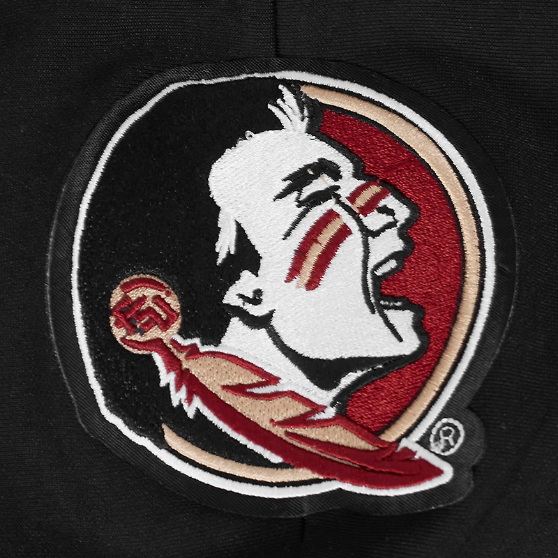 Women's Pro Standard Black Florida State Seminoles Game Day Sequin Full-Zip Hooded Jacket
