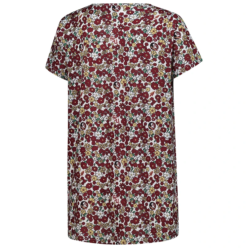 Women's Smith & Quinn Garnet Florida State Seminoles Blake Floral V-Neck Top