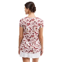 Women's Smith & Quinn White Florida State Seminoles Blake Floral V-Neck Top