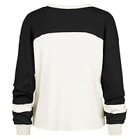Women's '47  Cream Florida State Seminoles Double Header Curve Raglan Long Sleeve T-Shirt
