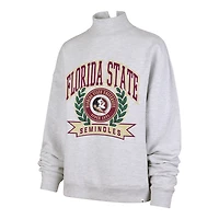 Women's '47  Gray Florida State Seminoles Laurel Arch Mock Neck Sweatshirt