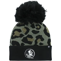 Bonnet en tricot à revers Bagheera Florida State Seminoles '47 Hunter Green pour femmes avec pompon