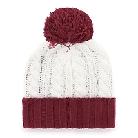 Women's '47 White Florida State Seminoles Fireside Cuffed Knit Hat with Pom