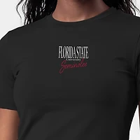 Women's Champion  Black Florida State Seminoles Athletic Soft-Touch Fitted T-Shirt