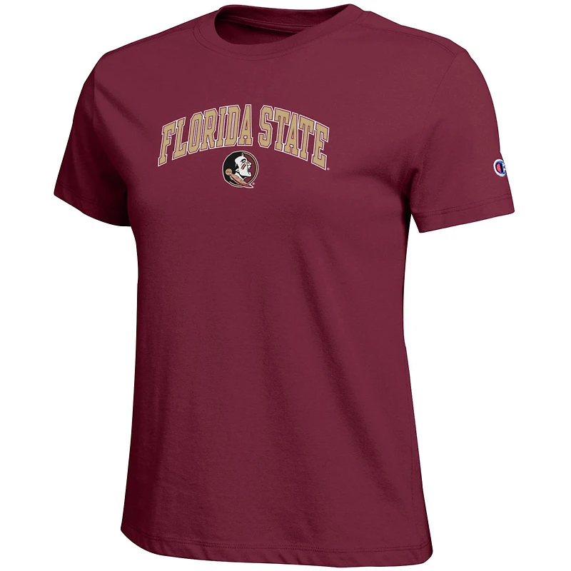 Women's Champion  Garnet Florida State Seminoles Arched Over Logo T-Shirt