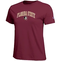 Women's Champion  Garnet Florida State Seminoles Arched Over Logo T-Shirt