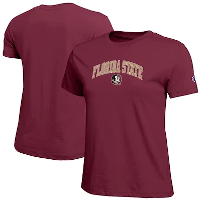 Women's Champion  Garnet Florida State Seminoles Arched Over Logo T-Shirt