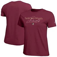 T-shirt de style vie Champion Grenat Florida State Seminoles pour femmes