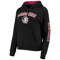 Women's Colosseum Black Florida State Seminoles Loud and Proud Pullover Hoodie