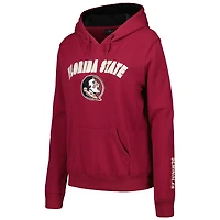 Sweat à capuche Colosseum Garnet Florida State Seminoles Arch & Logo pour femmes