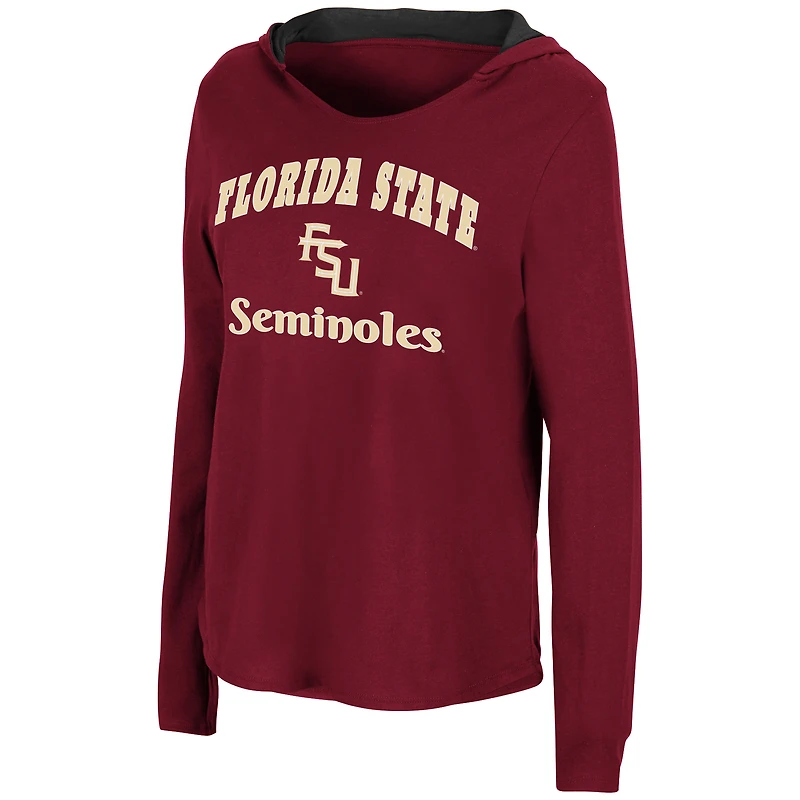 Women's Colosseum Garnet Florida State Seminoles Catalina Hoodie Long Sleeve T-Shirt