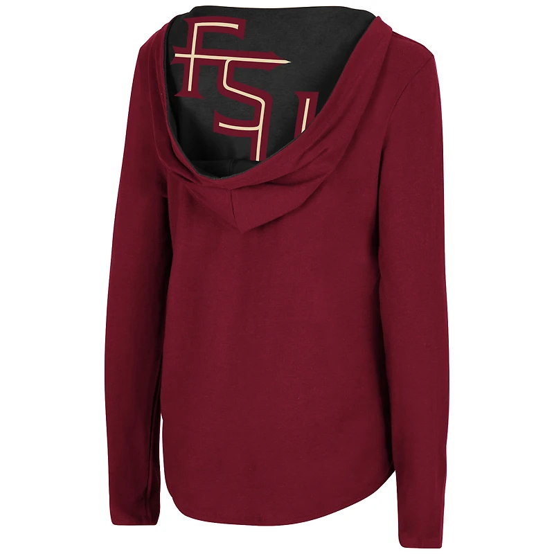 Women's Colosseum Garnet Florida State Seminoles Catalina Hoodie Long Sleeve T-Shirt