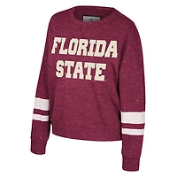 Sweat-shirt à enfiler pour femme Colosseum Garnet Florida State Seminoles Lost City Speckle