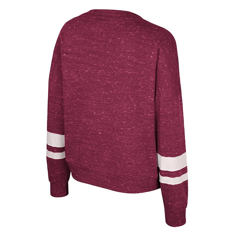 Women's Colosseum Garnet Florida State Seminoles Lost City Speckle Pullover Sweatshirt