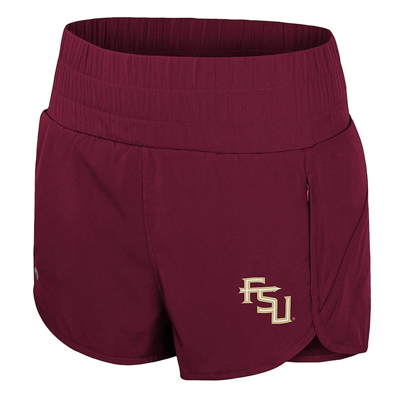 Short taille haute à smocks Stop By Colosseum Garnet pour femme des Florida State Seminoles