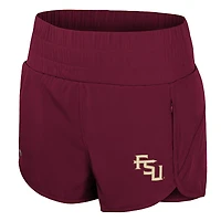 Short taille haute à smocks Stop By Colosseum Garnet pour femme des Florida State Seminoles