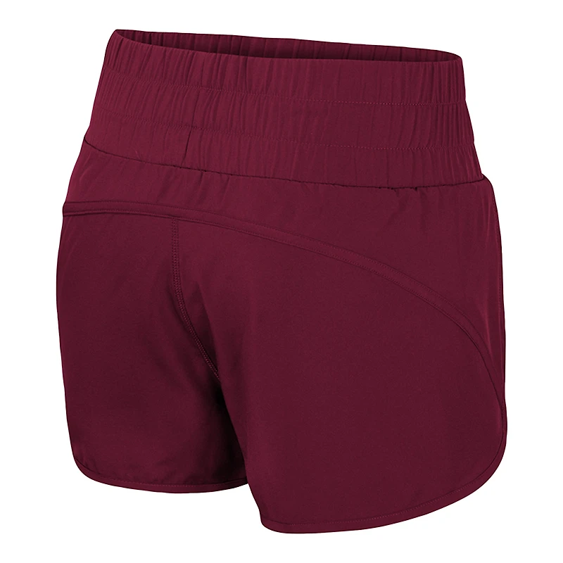Short taille haute à smocks Stop By Colosseum Garnet pour femme des Florida State Seminoles