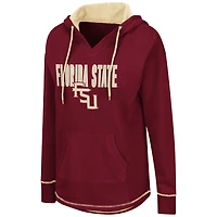 Sweat à capuche tunique Colosseum Garnet Florida State Seminoles pour femme