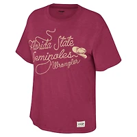 Women's Colosseum x Wrangler Garnet Florida State Seminoles Lasso Oversized T-Shirt