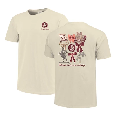 Women's Comfort Colors Natural Florida State Seminoles Coquette T-Shirt