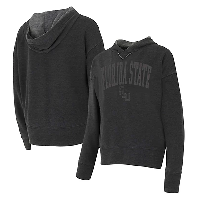 Women's Concepts Sport Charcoal Florida State Seminoles Volley Long Sleeve Hoodie Top