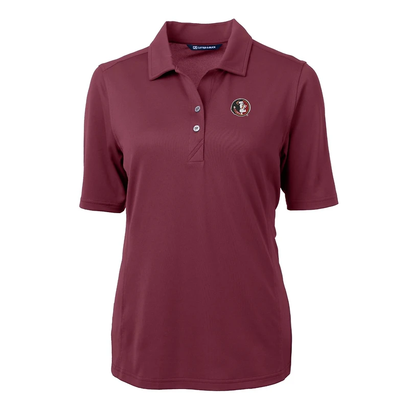 Polo recyclé Cutter & Buck Garnet Florida State Seminoles Team Virtue Eco Pique pour femme