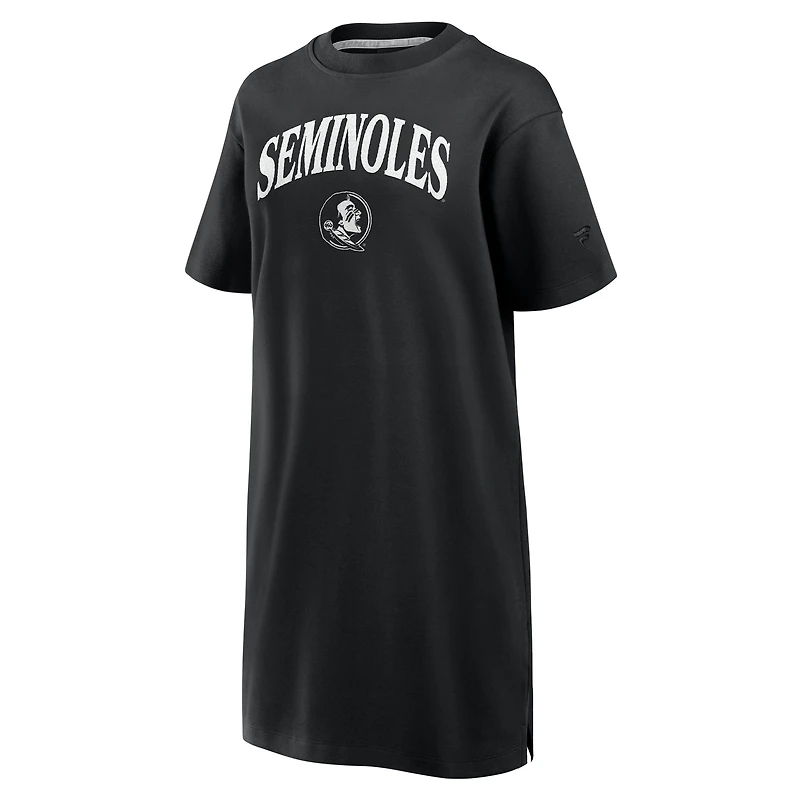Robe t-shirt noire à trois mélanges pour femmes Florida State Seminoles Elements Go Fanatics